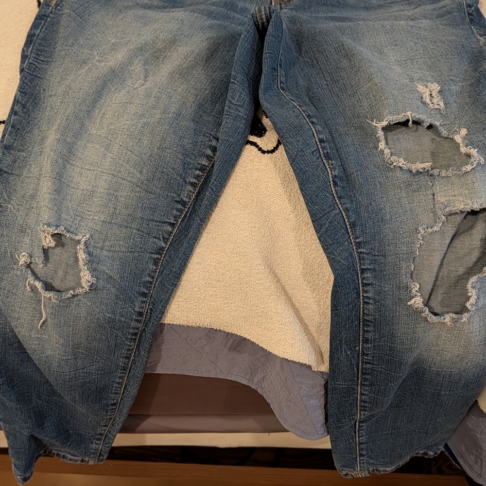 Torrid Blue Distressed Boyfriend Jeans
